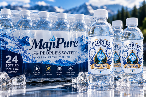 MajiPure The People's Water 16.9 oz 24-bottle case, premium promotional product image